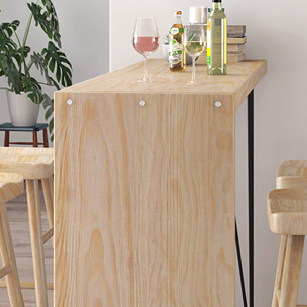 Modern Bar Table Set 1/2/5 Pieces Wooden Bar Table with High Wood Stools Clearhalo 'Bar Furniture' 'furn' 'furn_home_bar_bar_sets' 'Furniture' 'Home Bars & Bar Sets' 'home_bar_bar_sets' 'Kitchen & Dining Furniture' 6158258