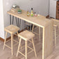 Modern Bar Table Set 1/2/5 Pieces Wooden Bar Table with High Wood Stools Clearhalo 'Bar Furniture' 'furn' 'furn_home_bar_bar_sets' 'Furniture' 'Home Bars & Bar Sets' 'home_bar_bar_sets' 'Kitchen & Dining Furniture' 6158260