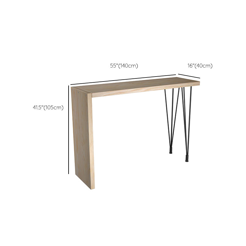 Modern Bar Table Set 1/2/5 Pieces Wooden Bar Table with High Wood Stools Clearhalo 'Bar Furniture' 'furn' 'furn_home_bar_bar_sets' 'Furniture' 'Home Bars & Bar Sets' 'home_bar_bar_sets' 'Kitchen & Dining Furniture' 6158261