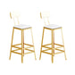 1/2/3/4 Pieces Modern Rectangular Pub Table Set Sintered Stone Top Bistro Table Set White 30"H Stools (Set of 2) Clearhalo 'Bar Furniture' 'furn' 'furn_home_bar_bar_sets' 'Furniture' 'Home Bars & Bar Sets' 'home_bar_bar_sets' 'Kitchen & Dining Furniture' 6158269