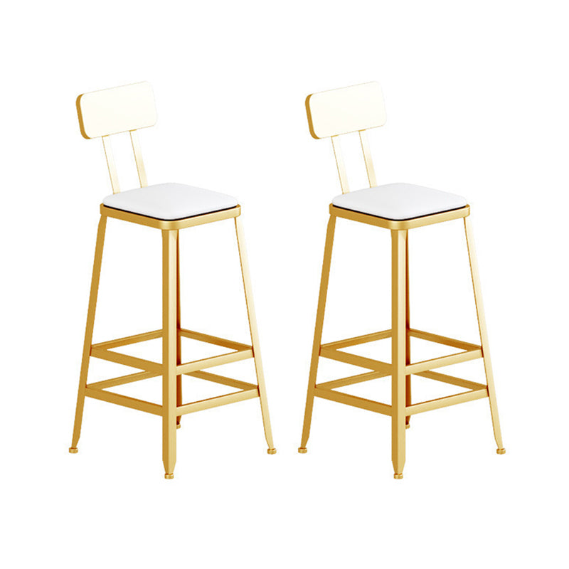 1/2/3/4 Pieces Modern Rectangular Pub Table Set Sintered Stone Top Bistro Table Set White 30"H Stools (Set of 2) Clearhalo 'Bar Furniture' 'furn' 'furn_home_bar_bar_sets' 'Furniture' 'Home Bars & Bar Sets' 'home_bar_bar_sets' 'Kitchen & Dining Furniture' 6158269
