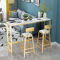 1/2/3/4 Pieces Modern Rectangular Pub Table Set Sintered Stone Top Bistro Table Set 3 Pieces: Table, 2 White Stools Clearhalo 'Bar Furniture' 'furn' 'furn_home_bar_bar_sets' 'Furniture' 'Home Bars & Bar Sets' 'home_bar_bar_sets' 'Kitchen & Dining Furniture' 6158270