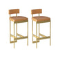 1/2/3/4 Pieces Modern Rectangular Pub Table Set Sintered Stone Top Bistro Table Set Orange 30"H Stools (Set of 2) Clearhalo 'Bar Furniture' 'furn' 'furn_home_bar_bar_sets' 'Furniture' 'Home Bars & Bar Sets' 'home_bar_bar_sets' 'Kitchen & Dining Furniture' 6158272