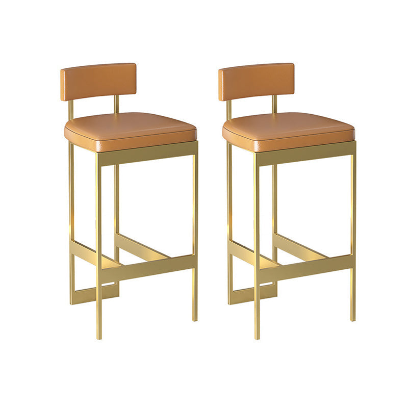 1/2/3/4 Pieces Modern Rectangular Pub Table Set Sintered Stone Top Bistro Table Set Orange 30"H Stools (Set of 2) Clearhalo 'Bar Furniture' 'furn' 'furn_home_bar_bar_sets' 'Furniture' 'Home Bars & Bar Sets' 'home_bar_bar_sets' 'Kitchen & Dining Furniture' 6158272