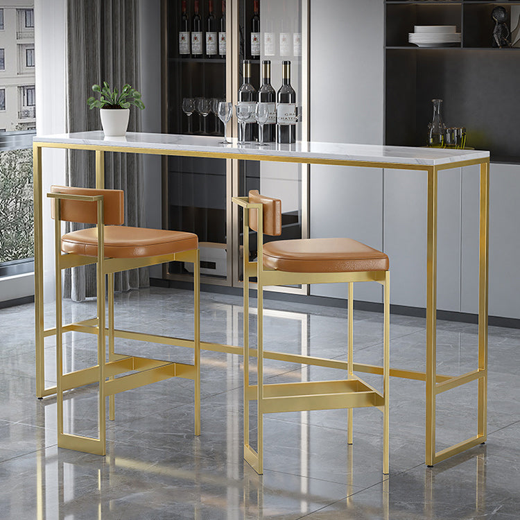 1/2/3/4 Pieces Modern Rectangular Pub Table Set Sintered Stone Top Bistro Table Set Clearhalo 'Bar Furniture' 'furn' 'furn_home_bar_bar_sets' 'Furniture' 'Home Bars & Bar Sets' 'home_bar_bar_sets' 'Kitchen & Dining Furniture' 6158280