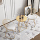 Metal Counter Table Set 1/2/3 Pieces Contemporary Round Pub Table Set 3 Pieces: Gold Table, 2 Gold Stools Clearhalo 'Bar Furniture' 'furn' 'furn_home_bar_bar_sets' 'Furniture' 'Home Bars & Bar Sets' 'home_bar_bar_sets' 'Kitchen & Dining Furniture' 6158289