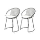 Metal Counter Table Set 1/2/3 Pieces Contemporary Round Pub Table Set Black 18"H Stools (Set of 2) Clearhalo 'Bar Furniture' 'furn' 'furn_home_bar_bar_sets' 'Furniture' 'Home Bars & Bar Sets' 'home_bar_bar_sets' 'Kitchen & Dining Furniture' 6158293