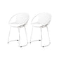 Metal Counter Table Set 1/2/3 Pieces Contemporary Round Pub Table Set White 18"H Stools (Set of 2) Clearhalo 'Bar Furniture' 'furn' 'furn_home_bar_bar_sets' 'Furniture' 'Home Bars & Bar Sets' 'home_bar_bar_sets' 'Kitchen & Dining Furniture' 6158295