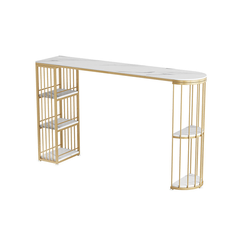 Ensemble de table de bar en pierre Glam, 1/3 pièces, à hauteur de comptoir fixe, pour l'intérieur