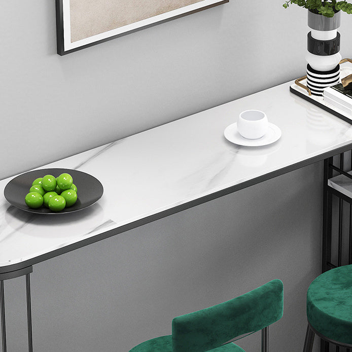 Ensemble de table de bar en pierre Glam, 1/3 pièces, à hauteur de comptoir fixe, pour l'intérieur