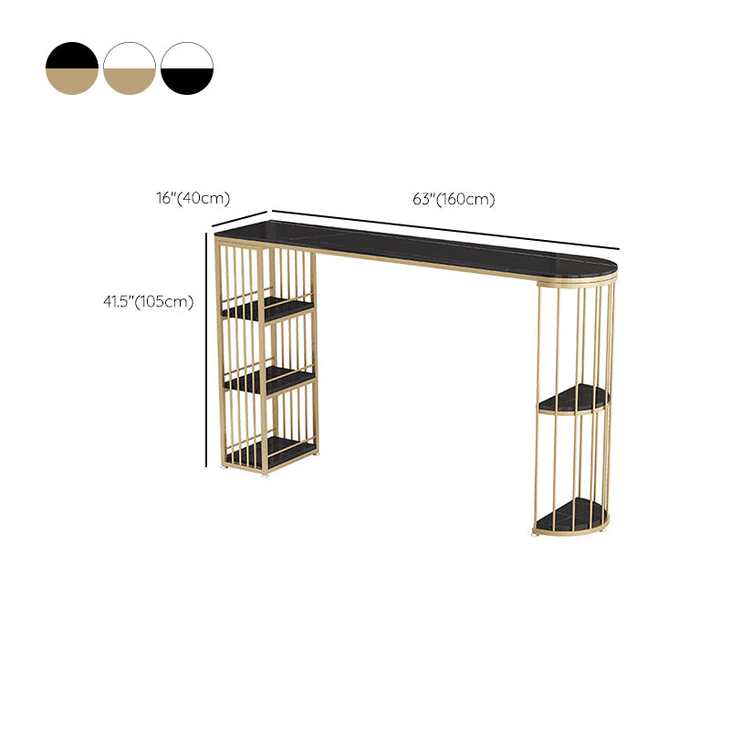 Ensemble de table de bar en pierre Glam, 1/3 pièces, à hauteur de comptoir fixe, pour l'intérieur