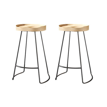 1/2/5 Pieces Irregular Shape Pub Table Set Modern Wooden Counter Table with Set Black 30"H Stools (Set of 2) Clearhalo 'Bar Furniture' 'furn' 'furn_home_bar_bar_sets' 'Furniture' 'Home Bars & Bar Sets' 'home_bar_bar_sets' 'Kitchen & Dining Furniture' 6158355