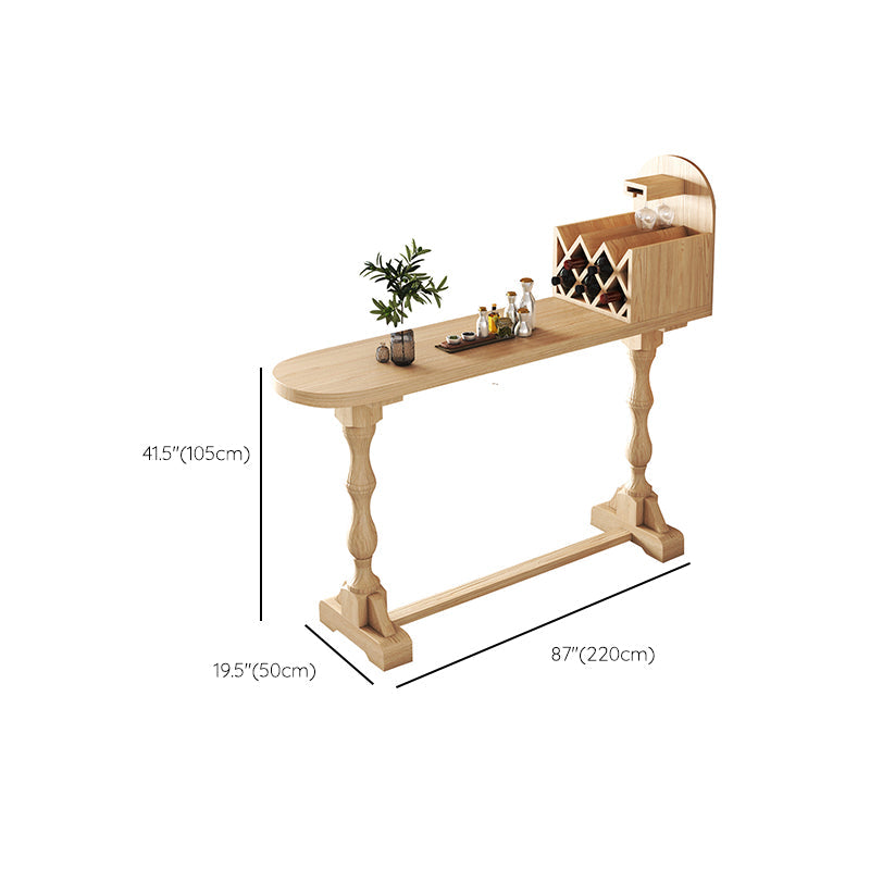 1/2/5 Pieces Irregular Shape Pub Table Set Modern Wooden Counter Table with Set Clearhalo 'Bar Furniture' 'furn' 'furn_home_bar_bar_sets' 'Furniture' 'Home Bars & Bar Sets' 'home_bar_bar_sets' 'Kitchen & Dining Furniture' 6158371