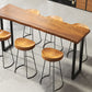 Industrial Style Bar Table Set 1/4/7 Pieces Rectangle Solid Wood Counter Table Set Clearhalo 'Bar Furniture' 'furn' 'furn_home_bar_bar_sets' 'Furniture' 'Home Bars & Bar Sets' 'home_bar_bar_sets' 'Kitchen & Dining Furniture' 6158380
