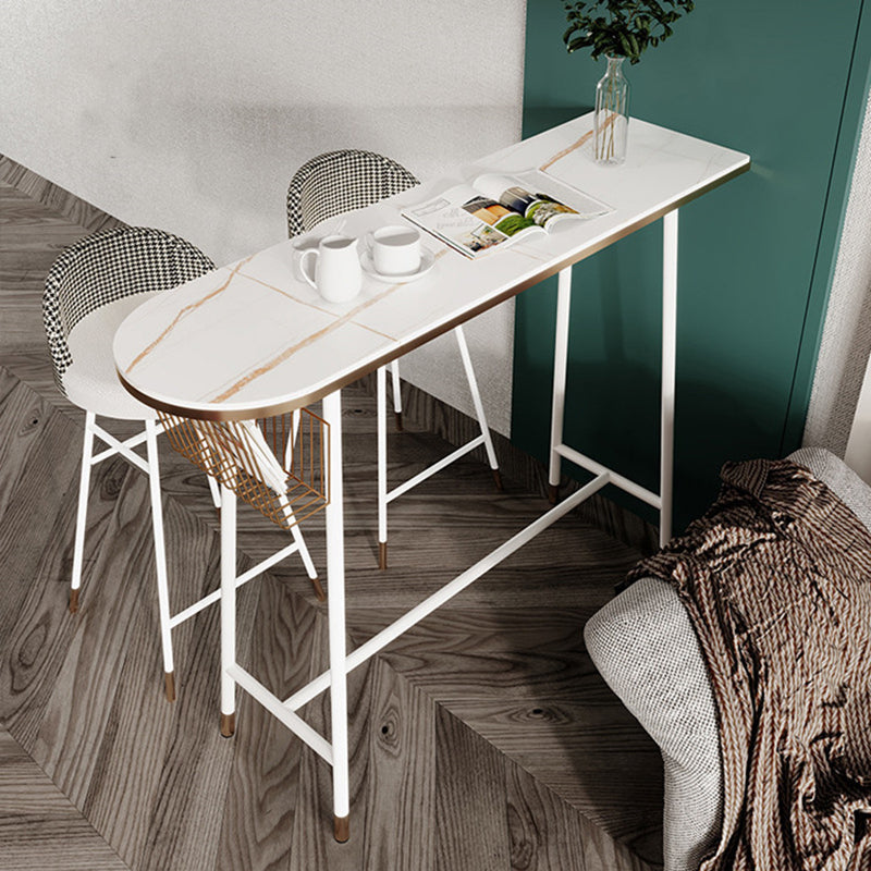 1/2/3 Pieces Irregular Shape Pub Table Set Modern Sintered Stone Top Bistro Table Set Clearhalo 'Bar Furniture' 'furn' 'furn_home_bar_bar_sets' 'Furniture' 'Home Bars & Bar Sets' 'home_bar_bar_sets' 'Kitchen & Dining Furniture' 6158420