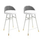 1/2/3 Pieces Irregular Shape Pub Table Set Modern Sintered Stone Top Bistro Table Set White 30"H Stools (Set of 2) Clearhalo 'Bar Furniture' 'furn' 'furn_home_bar_bar_sets' 'Furniture' 'Home Bars & Bar Sets' 'home_bar_bar_sets' 'Kitchen & Dining Furniture' 6158421