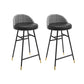 1/2/3 Pieces Irregular Shape Pub Table Set Modern Sintered Stone Top Bistro Table Set Black 30"H Stools (Set of 2) Clearhalo 'Bar Furniture' 'furn' 'furn_home_bar_bar_sets' 'Furniture' 'Home Bars & Bar Sets' 'home_bar_bar_sets' 'Kitchen & Dining Furniture' 6158422
