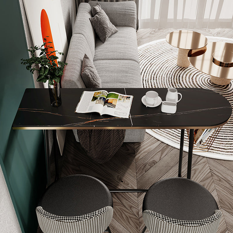 1/2/3 Pieces Irregular Shape Pub Table Set Modern Sintered Stone Top Bistro Table Set Clearhalo 'Bar Furniture' 'furn' 'furn_home_bar_bar_sets' 'Furniture' 'Home Bars & Bar Sets' 'home_bar_bar_sets' 'Kitchen & Dining Furniture' 6158430