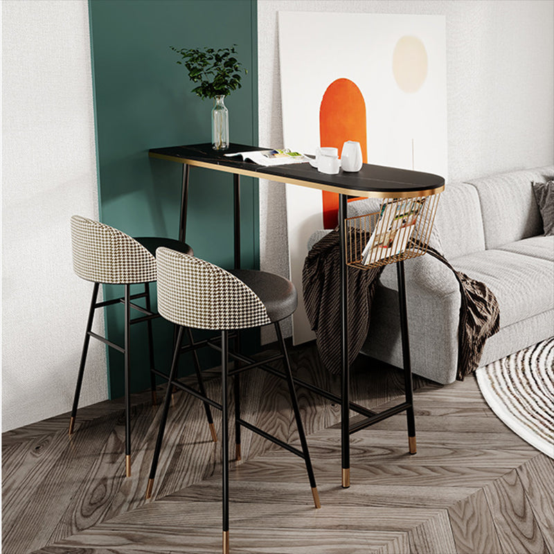 1/2/3 Pieces Irregular Shape Pub Table Set Modern Sintered Stone Top Bistro Table Set Clearhalo 'Bar Furniture' 'furn' 'furn_home_bar_bar_sets' 'Furniture' 'Home Bars & Bar Sets' 'home_bar_bar_sets' 'Kitchen & Dining Furniture' 6158432