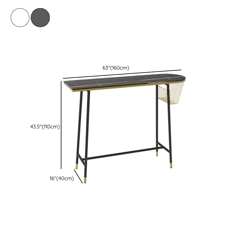 1/2/3 Pieces Irregular Shape Pub Table Set Modern Sintered Stone Top Bistro Table Set Clearhalo 'Bar Furniture' 'furn' 'furn_home_bar_bar_sets' 'Furniture' 'Home Bars & Bar Sets' 'home_bar_bar_sets' 'Kitchen & Dining Furniture' 6158437