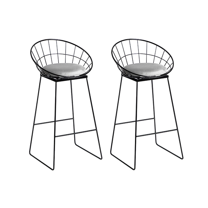 1/2/3 Pieces Industrial Iron Bar Table Set Round Bistro Set with Grey Stone Top Light-Grey 30"H Stools (Set of 2) Clearhalo 'Bar Furniture' 'furn' 'furn_home_bar_bar_sets' 'Furniture' 'Home Bars & Bar Sets' 'home_bar_bar_sets' 'Kitchen & Dining Furniture' 6158457