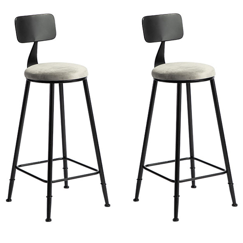 1/2/3 Pieces Industrial Iron Bar Table Set Round Bistro Set with Grey Stone Top Dark-Grey 30"H Stools (Set of 2) Clearhalo 'Bar Furniture' 'furn' 'furn_home_bar_bar_sets' 'Furniture' 'Home Bars & Bar Sets' 'home_bar_bar_sets' 'Kitchen & Dining Furniture' 6158458