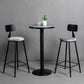 1/2/3 Pieces Industrial Iron Bar Table Set Round Bistro Set with Grey Stone Top 3 Pieces: 1 Balck Table, 2 Dark Gray Stools Clearhalo 'Bar Furniture' 'furn' 'furn_home_bar_bar_sets' 'Furniture' 'Home Bars & Bar Sets' 'home_bar_bar_sets' 'Kitchen & Dining Furniture' 6158459