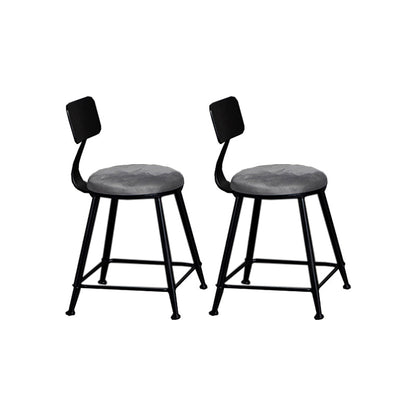 1/2/3 Pieces Industrial Iron Bar Table Set Round Bistro Set with Grey Stone Top Grey 18"H Stools (Set of 2) Clearhalo 'Bar Furniture' 'furn' 'furn_home_bar_bar_sets' 'Furniture' 'Home Bars & Bar Sets' 'home_bar_bar_sets' 'Kitchen & Dining Furniture' 6158460