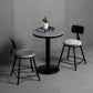 1/2/3 Pieces Industrial Iron Bar Table Set Round Bistro Set with Grey Stone Top Clearhalo 'Bar Furniture' 'furn' 'furn_home_bar_bar_sets' 'Furniture' 'Home Bars & Bar Sets' 'home_bar_bar_sets' 'Kitchen & Dining Furniture' 6158472