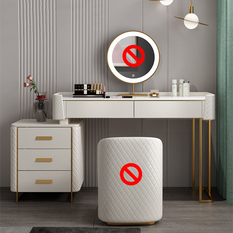 Glam houten ijdelheid make-uptafel set 5-laders kleedtafel