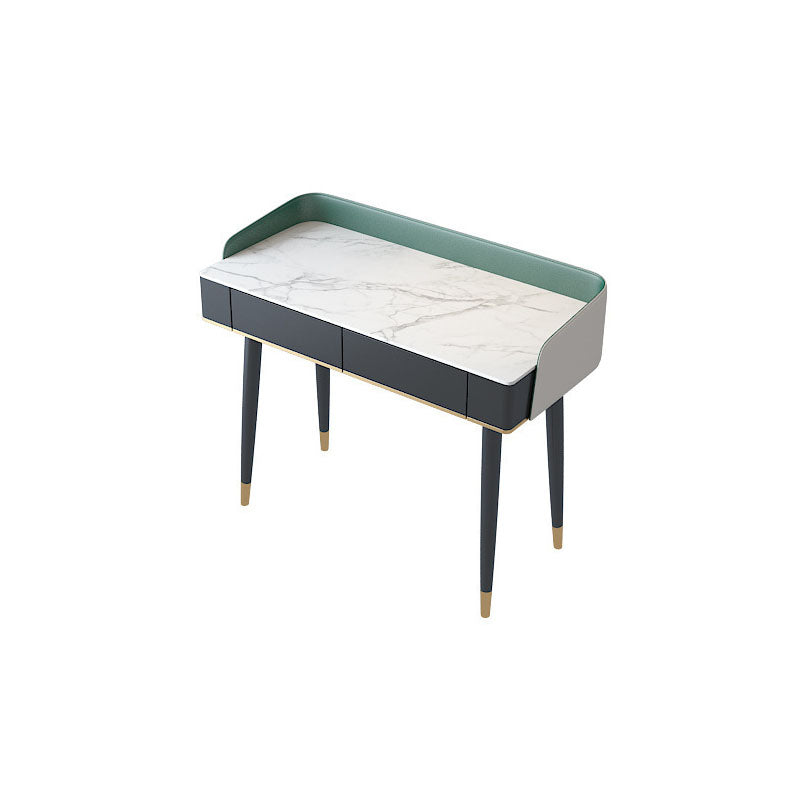 Contemporary Makeup Vanity Desk Double Drawers Vanity Dressing Table