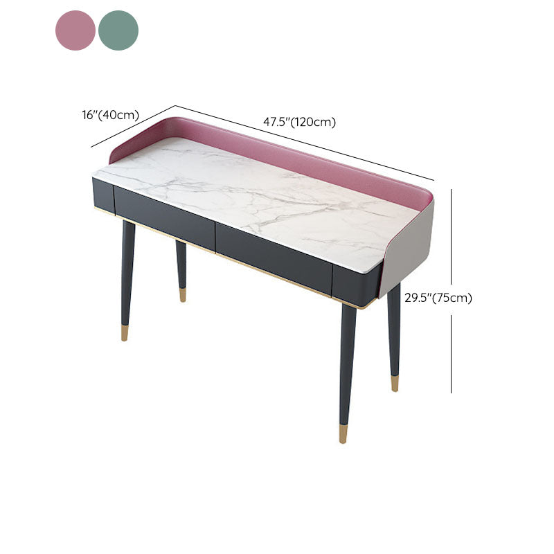 Contemporary Makeup Vanity Desk Double Drawers Vanity Dressing Table