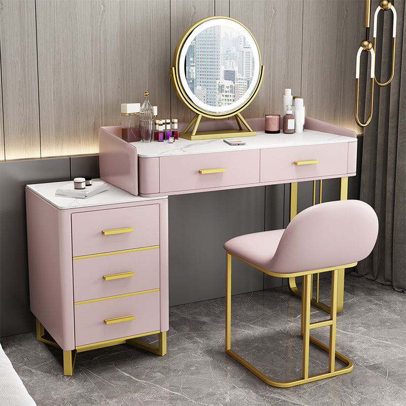 Tocador de maquillaje de dormitorio lujoso tope de tocador de maquillaje de piedra mesa de escritorio