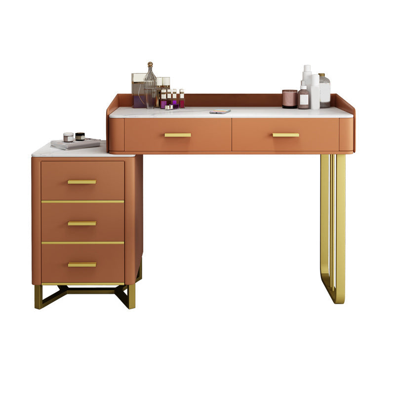 Tocador de maquillaje de dormitorio lujoso tope de tocador de maquillaje de piedra mesa de escritorio