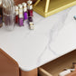 Tocador de maquillaje de dormitorio lujoso tope de tocador de maquillaje de piedra mesa de escritorio
