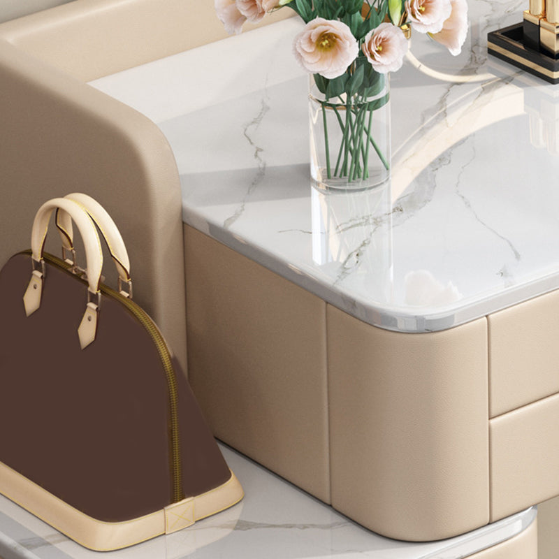 Lussuoso tavolo da toep in metallo tavolo da toeletta da letto in pietra scrivania vanità