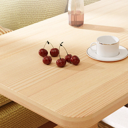 Tavolo da angolo rettangolare moderno tavolo laterale in legno a doppio livello