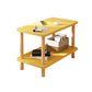 Modern Rectangular Corner Table Double Tier Wood Side End Table