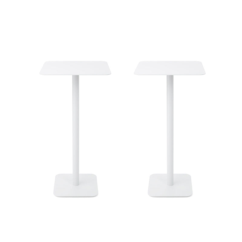 Mid-Century Round Corner Table Metal Pedestal Sofa Side End Table