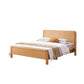 Contemporary Wood Standard Bed, Rectangular Panel Headboard Bed
