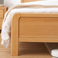 Contemporary Wood Standard Bed, Rectangular Panel Headboard Bed