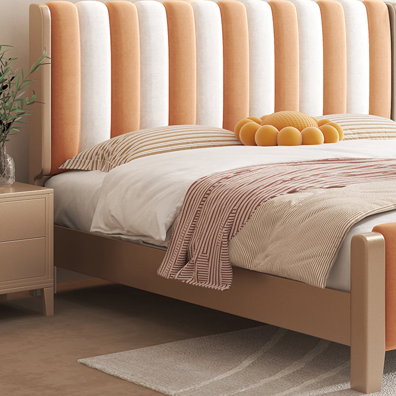 Letto standard imbottito contemporaneo, letto di testiera rettangolare del pannello