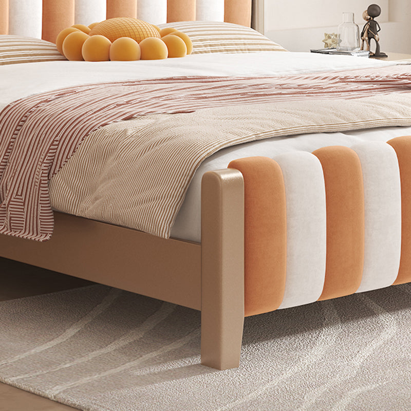 Letto standard imbottito contemporaneo, letto di testiera rettangolare del pannello