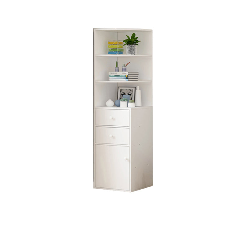 Contemporary White Water Resistant Cabinet with Drawers Corner Cabinet Clearhalo 'Cabinets & Chests' 'cabinets_chests' 'furn' 'furn_cabinets_chests' 'Furniture' 'Living Room Furniture' 6159065