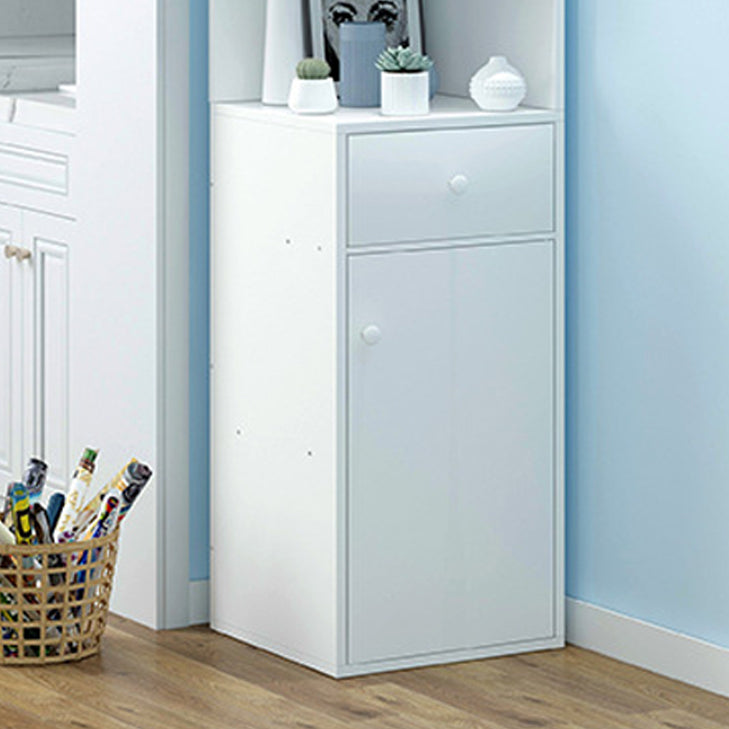 Contemporary White Water Resistant Cabinet with Drawers Corner Cabinet Clearhalo 'Cabinets & Chests' 'cabinets_chests' 'furn' 'furn_cabinets_chests' 'Furniture' 'Living Room Furniture' 6159066