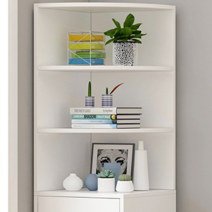Contemporary White Water Resistant Cabinet with Drawers Corner Cabinet Clearhalo 'Cabinets & Chests' 'cabinets_chests' 'furn' 'furn_cabinets_chests' 'Furniture' 'Living Room Furniture' 6159067
