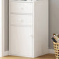 Contemporary White Water Resistant Cabinet with Drawers Corner Cabinet Clearhalo 'Cabinets & Chests' 'cabinets_chests' 'furn' 'furn_cabinets_chests' 'Furniture' 'Living Room Furniture' 6159068