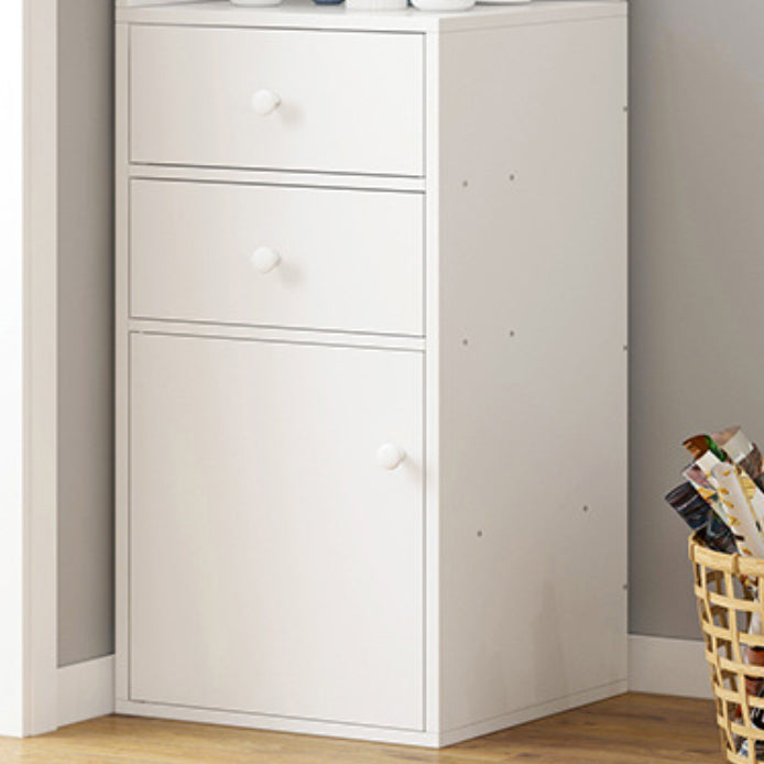 Contemporary White Water Resistant Cabinet with Drawers Corner Cabinet Clearhalo 'Cabinets & Chests' 'cabinets_chests' 'furn' 'furn_cabinets_chests' 'Furniture' 'Living Room Furniture' 6159068