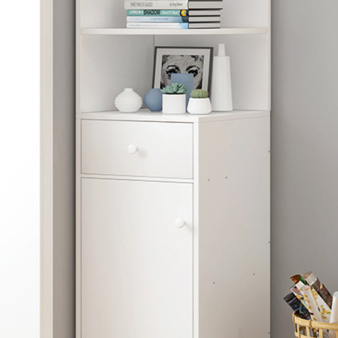 Contemporary White Water Resistant Cabinet with Drawers Corner Cabinet Clearhalo 'Cabinets & Chests' 'cabinets_chests' 'furn' 'furn_cabinets_chests' 'Furniture' 'Living Room Furniture' 6159069