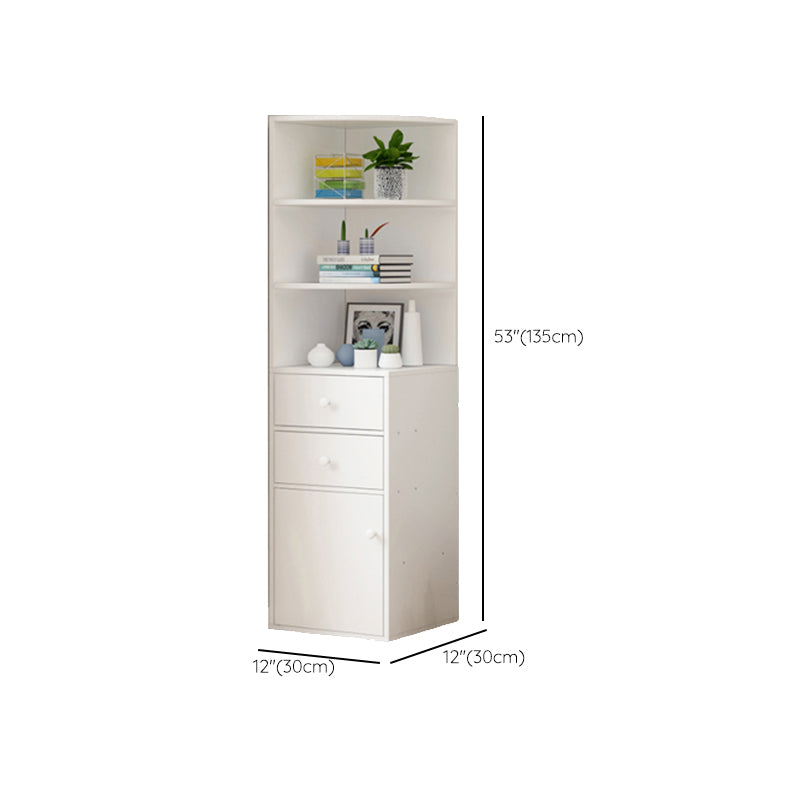 Contemporary White Water Resistant Cabinet with Drawers Corner Cabinet Clearhalo 'Cabinets & Chests' 'cabinets_chests' 'furn' 'furn_cabinets_chests' 'Furniture' 'Living Room Furniture' 6159072